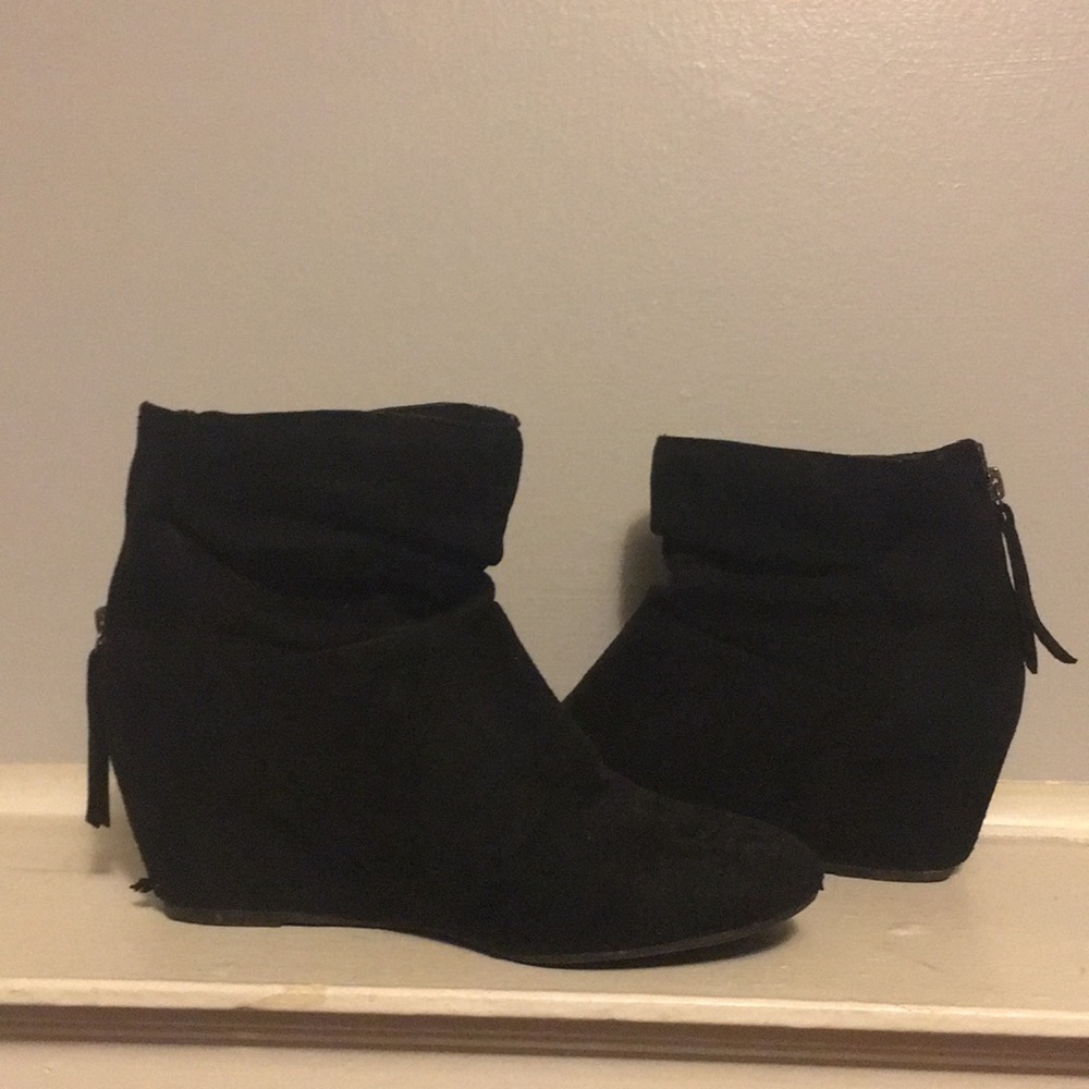 Black DSW wedge booties